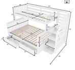 Moderne Kinder Stapelbedden 90x200 + 140x200 cm met Lades, Verzenden, Nieuw