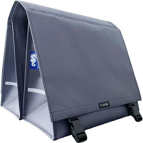 Clarijs Dubbele Fietstas XL PVC 46L matt grijs, Fietsen en Brommers, Fietsaccessoires | Fietstassen, Nieuw, Verzenden