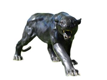 Bronzen Panter - Levensecht - 200x50x70cm