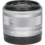 Canon EF-M 15-45mm f/3.5-6.3 IS STM - Zilver CM6517, Gebruikt, Ophalen of Verzenden, Standaardlens, Zoom