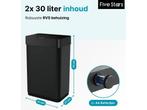 Five Stars® Prullenbak met Sensor - 60 Liter / 2x 30 Liter -, Verzenden, Nieuw