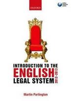 Introduction to the English legal system, 2012-2013 by, Verzenden, Gelezen, Martin Partington