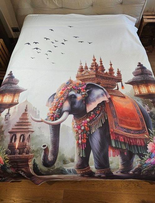Paneel Indisch 280x190cm! Artmaison Arazzo Indisch - Olifant, Antiek en Kunst, Antiek | Kleden en Textiel