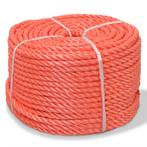 vidaXL Touw gedraaid 8 mm 500 m polypropyleen oranje, Verzenden, Nieuw