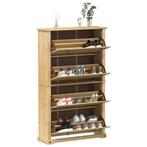 vidaXL Schoenenkast Corona 99x32x163,5 cm massief grenenhout, Verzenden, Nieuw