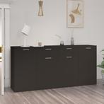vidaXL Dressoir 160x36x75 cm bewerkt hout zwart, Huis en Inrichting, Kasten | Dressoirs, Nieuw, Verzenden