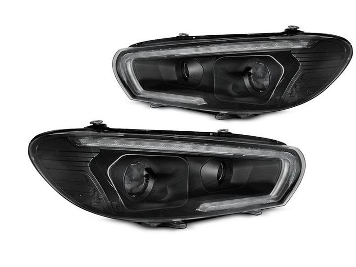Koplampen VW Scirocco lll 08-14 DRL Dynamic LED Zwart Xenon, Auto-onderdelen, Overige Auto-onderdelen, Ophalen of Verzenden