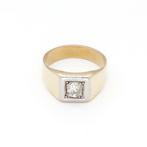 Ring - 18 karaat Geel goud, Witgoud - Diamant, Sieraden, Tassen en Uiterlijk, Ringen, Nieuw
