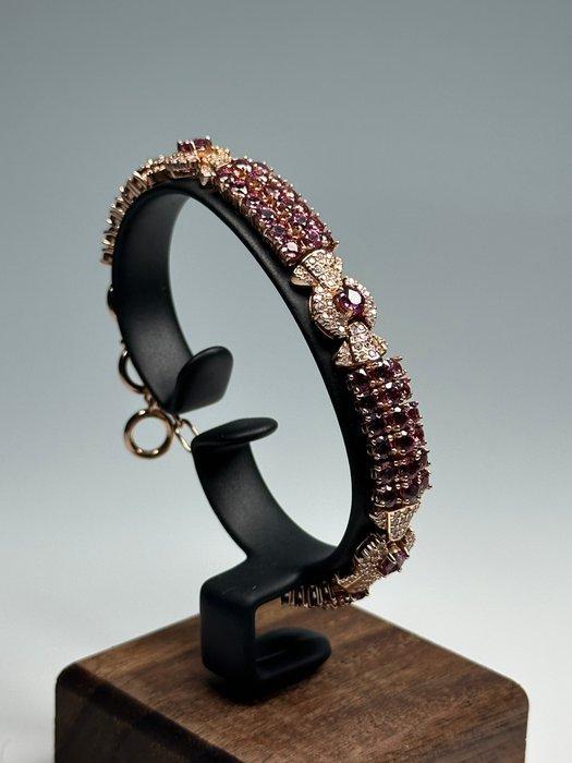 Zonder Minimumprijs - Armband 925 Roze Zilver Natuurlijk, Sieraden, Tassen en Uiterlijk, Armbanden
