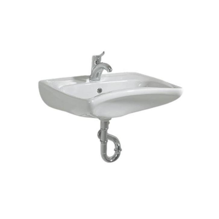 Rolstoel Wastafel BWS 49x60 cm 1 Kraangat Keramiek Wit, Doe-het-zelf en Verbouw, Sanitair, Overige typen, Nieuw, Ophalen of Verzenden