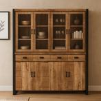 Buffetkast Mangohout Britt 190 cm, Verzenden, Nieuw, Overige houtsoorten, Industriële meubels