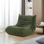 Bean Bag Zitbank – Groene Lounge Relaxstoel Togo Bank Dupe, Verzenden, Nieuw, Groen, Overige typen