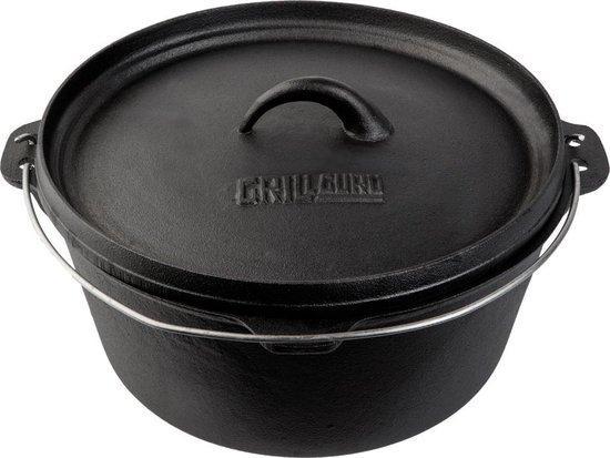 Grill Guru - Large 31cm - Gietijzeren pan met deksel - Cast, Tuin en Terras, Houtskoolbarbecues, Verzenden