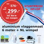 STUNTPRIJS aluminium vlaggenmast 6 meter Ø70mm met, Nieuw