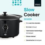 2dekans | MOA Slowcooker Digitaal - 6,5 liter - Zwart - BPA, Ophalen of Verzenden