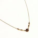 Ketting met hanger - 14 karaat Geel goud Granaat