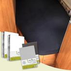 Textielpakket Frans bed - 2 moltons met 2 hoeslakens - links, Huis en Inrichting, Eenpersoons, Verzenden, Nieuw, Wit