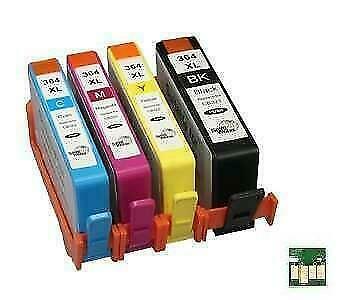 Set inktcartridges HP 364 XL HP364XL serie MET CHIP € 11,39
