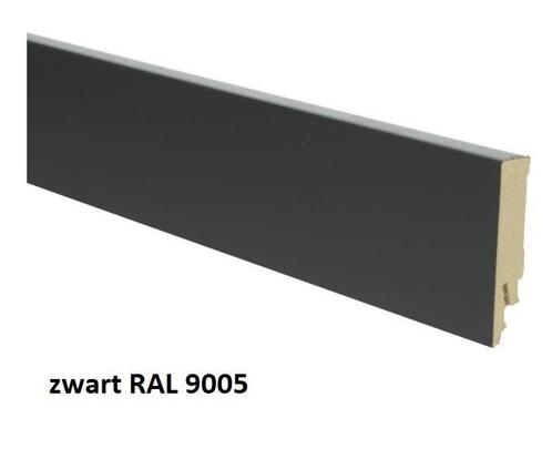 MDF Blok Model ZWART Ral 9005 Plint 14x120mm / Lengte 2400mm, Doe-het-zelf en Verbouw, Plinten en Afwerking, Ophalen of Verzenden