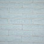 Eq langwerpige witjes 7,5x30 cm handvorm wandtegel aqua, Doe-het-zelf en Verbouw, Tegels, Nieuw, Ophalen of Verzenden, 10 m² of meer