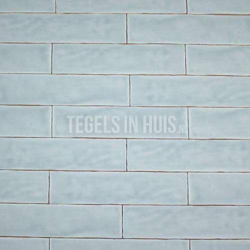 Eq langwerpige witjes 7,5x30 cm handvorm wandtegel aqua, Doe-het-zelf en Verbouw, Tegels, Wandtegels, Nieuw, 10 m² of meer, Keramiek