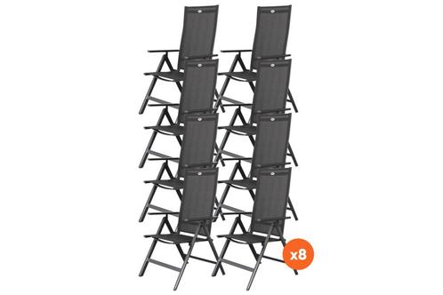 Set van 8 - Hartman Napoli verstelbare stoel, Tuin en Terras, Tuinsets en Loungesets, Nieuw, Overige materialen, Verzenden