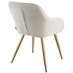 Eetkamerstoel Marilyn, koordlook, gestoffeerd - creme/goud,, Huis en Inrichting, Stoelen, Verzenden, Nieuw