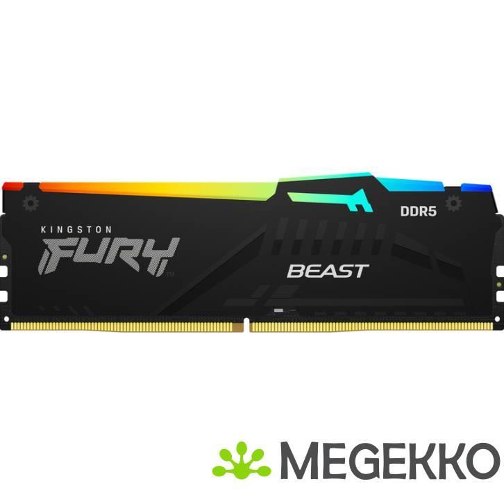 Kingston DDR5 Fury Beast RGB 1x16GB 5600, Computers en Software, RAM geheugen, Nieuw, Verzenden