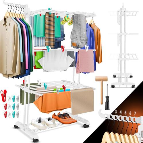 KESSER® Droogrek met wielen, ruimtebesparende wasdroger voor, Huis en Inrichting, Overige Huis en Inrichting, Nieuw, Verzenden
