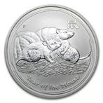 Lunar II - Year of the Mouse 2 oz 2008 (9.126 oplage), Zilver, Losse munt, Verzenden