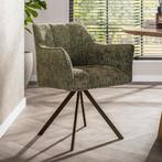 *WOONWINKEL* Draaibare Eetkamerstoel Groen, Huis en Inrichting, Stoelen, Verzenden, Nieuw, Stof