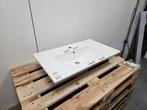 Wastafel 80 x 45 cm glans wit keramiek, Ophalen of Verzenden, Nieuw, Bad