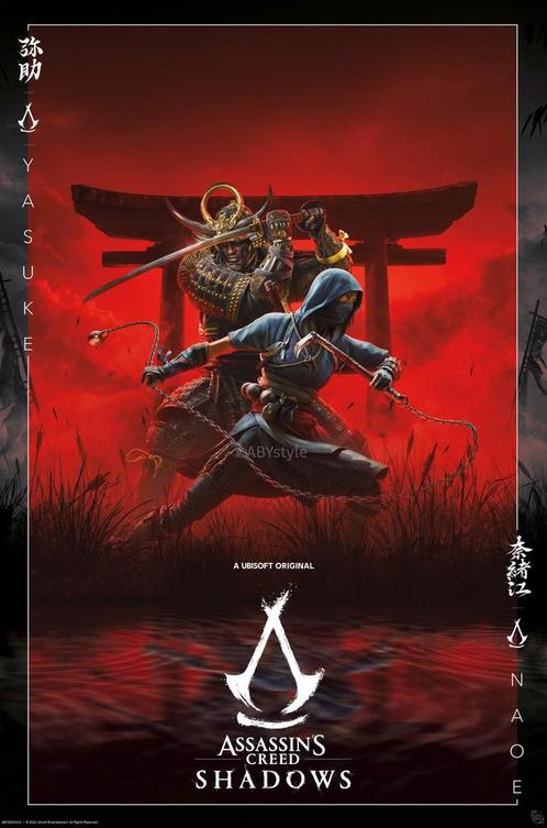 Poster Assassins Creed Shadow Key Art 61x91,5cm, Verzamelen, Posters, Nieuw, A1 t/m A3, Verzenden
