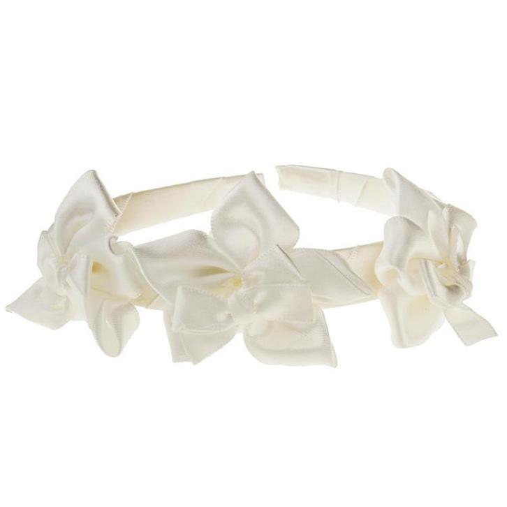 Diadeem ivoor met strikjes NIEUW, Sieraden, Tassen en Uiterlijk, Kindersieraden, Wit, Nieuw, Ophalen of Verzenden