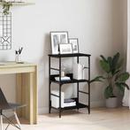 vidaXL Boekenplank 50x33x82 cm bewerkt hout en staal zwart, Huis en Inrichting, Minder dan 50 cm, Verzenden, Nieuw, Minder dan 100 cm