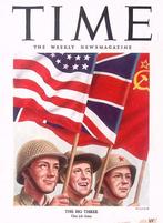 Cover Time Magazine1945 met de grote drie (lijst optie), Verzamelen, Verzenden, Foto of Poster
