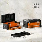 TRUUSK Lege Gereedschapskist - 49,7 x 25,3 x 23 cm - Met Lad, Doe-het-zelf en Verbouw, Bouwketen en Schaftketen, Verzenden, Nieuw