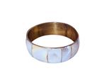 Veiling - Witte Parelmoer & Messing Bangle, Nieuw