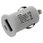 USB autolader met 1 poort - compact - 1A / wit, Telecommunicatie, Nieuw, Ophalen of Verzenden