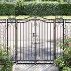 vidaXL Poort 121x8x120 cm smeedijzer zwart, Tuin en Terras, Verzenden, Nieuw