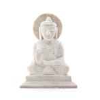 Boeddha Beeld Steen - Antieke Finish - Teaching (10 cm), Nieuw, Verzenden
