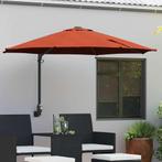 vidaXL Tuinparasol Rood en Zwart 248 x 248 x 148 cm, Tuin en Terras, Verzenden, Nieuw, 2 tot 3 meter