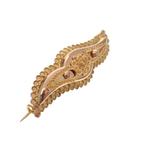 Vintage gouden broche van filigrain techniek (krul) (krul), Sieraden, Tassen en Uiterlijk, Broches, Ophalen of Verzenden, Gebruikt