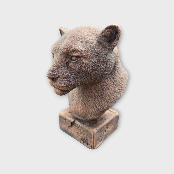 Bust of a Jaguar statue - home decor lover gift him her hand, Verzamelen, Beelden en Beeldjes, Nieuw, Verzenden