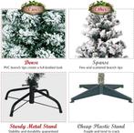 Kerstboom met verlichting - Kunstkerstboom - 225 cm - Met st, Diversen, Kerst, Verzenden, Zo goed als nieuw