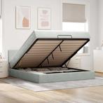 vidaXL Ottoman bed met matras en LEDs 160x200cm fluweel, Huis en Inrichting, Verzenden, 200 cm, 160 cm, Nieuw
