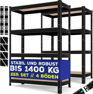 MASKO® Opbergrek - Stellingkasten - Set van 2 - Tot 700kg - beschikbaar voor biedingen