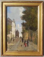 Charles Pécrus (1826-1907) - Paris, rue à Montmartre, Antiek en Kunst