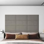 vidaXL Wandpanelen 12 st 2,16 m² 60x30 cm fluweel lichtgrijs, Verzenden, Nieuw