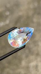 1 pcs Kleurloos, Meerkleurig Maansteen - 6.03 ct -, Sieraden, Tassen en Uiterlijk, Edelstenen, Nieuw